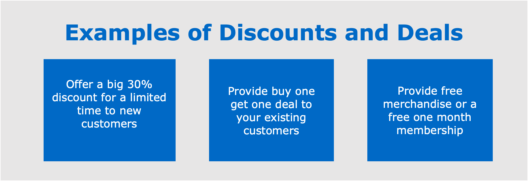 Examples of Discounts and Deals